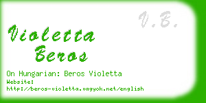 violetta beros business card